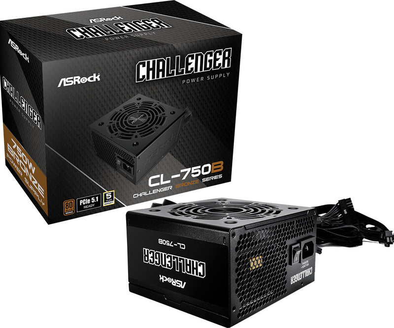 Asrock Challenger CL-750B enhed til strømforsyning 750 W 20+4 pin ATX ATX Sort