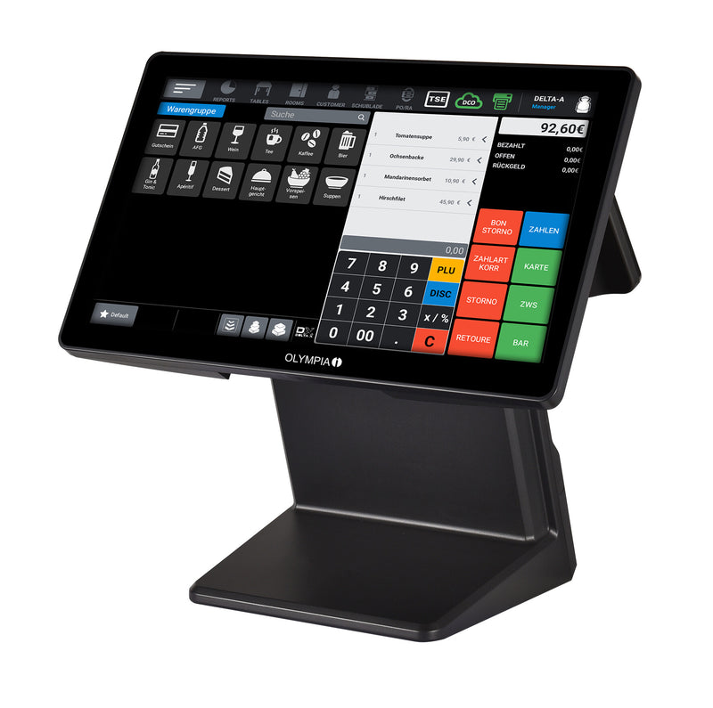 Olympia T400K All-in-One 39,6 cm (15.6") Berøringsskærm Sort