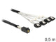 DeLOCK 83392 Serial Attached SCSI (SAS)-kabel 0,5 m Sort, Sølv