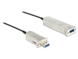 DeLOCK 50m USB3.0-A + USB Micro-B/USB3.0-A USB-kabel USB 3.2 Gen 1 (3.1 Gen 1) USB A USB A/Micro-USB B 5 Gbit/sek. Sort, Sølv