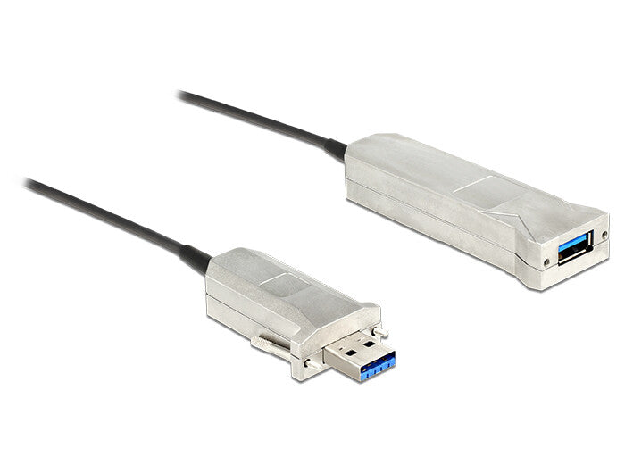 DeLOCK 20m USB3.0-A + USB Micro-B/USB3.0-A USB-kabel USB 3.2 Gen 1 (3.1 Gen 1) USB A USB A/Micro-USB B 5 Gbit/sek. Sort, Sølv