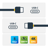 StarTech.com RUSB315CC2MBR USB-kabel USB 3.2 Gen 1 (3.1 Gen 1) 2 m USB C 5 Gbit/sek. 100 W Sort