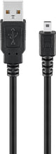 Goobay 93972 USB-kabel USB 2.0 1,8 m USB A Mini-USB B 0,48 Gbit/sek. Sort