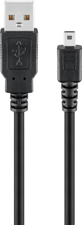 Goobay 93972 USB-kabel USB 2.0 1,8 m USB A Mini-USB B 0,48 Gbit/sek. Sort
