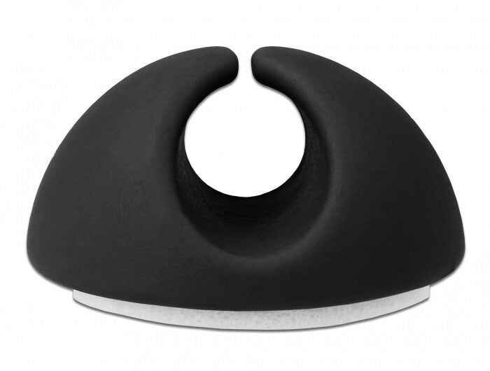 DeLOCK 18342 kabelorganisator Bord/Væg Kabelholder Sort 6 stk