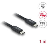 DeLOCK 81706 USB-kabel USB4 Gen 3x2 1 m USB C 40 Gbit/sek. 240 W Sort