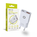 Mobile Origin MO-GAN30W-MO16 oplader til mobil enhed Universel Hvid USB Hurtig opladning Indendørs