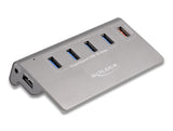 DeLOCK 64182 interface hub USB 3.2 Gen 2 (3.1 Gen 2) Type-A 10 Mbit/s Grå