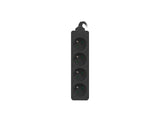 Lanberg PS0-04E-0100-IEC-BK stikdåse 1 m 4 AC stikkontakt(er) Indendørs Sort