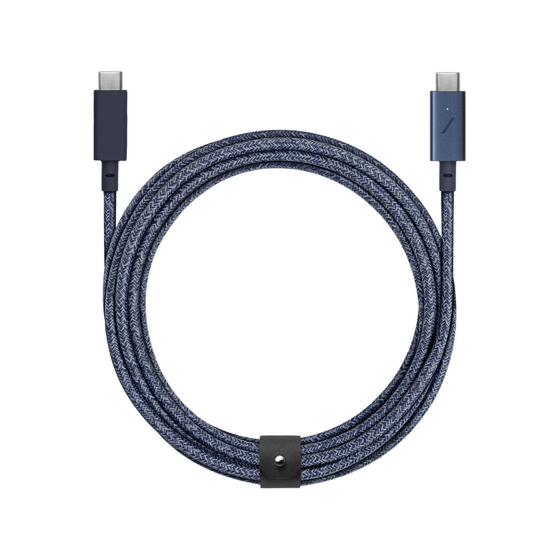 Native Union Belt Cable Pro USB-kabel USB 2.0 2,4 m USB C 0,48 Gbit/sek. 100 W Blå
