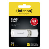Intenso Flash Line USB-nøgle 64 GB USB Type-C 3.2 Gen 1 (3.1 Gen 1) Hvid