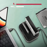 Axagon ADSA-DC drev dockingstation USB 3.2 Gen 1 (3.1 Gen 1) Type-A Grå
