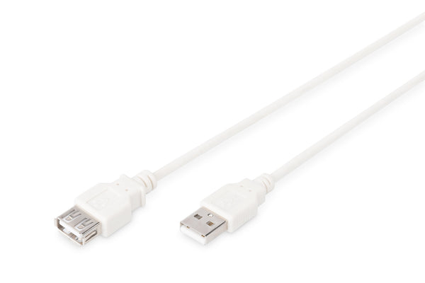 Digitus AK-300202-018-E USB-kabel USB 2.0 1,8 m USB A 0,48 Gbit/sek. Beige