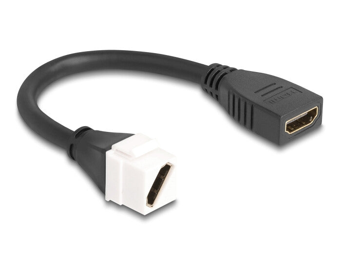 DeLOCK 90326 HDMI-kabel 0,2 m Hvid, Sort