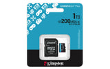 Kingston Technology 1 TB microSDXC Canvas Go! Plus Gen4 200 MB/s A2 U3 V30-kort + adapter