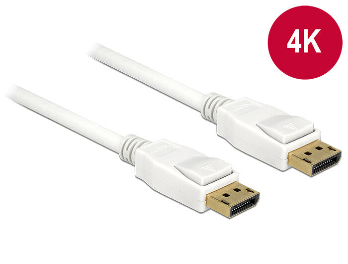 DeLOCK 3m, 2xDisplayPort DisplayPort Hvid