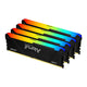 Kingston Technology FURY Beast 128GB 3600MT/s DDR4 CL18 DIMM (Sæt med 4) RGB