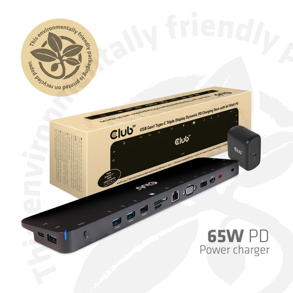 CLUB3D CSV-1564W65 dockingstation Docking USB 3.2 Gen 1 (3.1 Gen 1) Type-C Sort