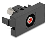 DeLOCK Easy 45 stikkontakt 2 x RCA Sort, Rød