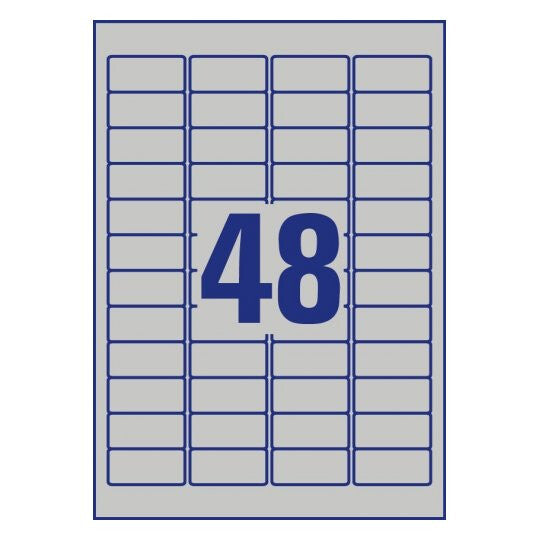 Avery L6009-8 print etiket Sølv Selvklæbende printeretiket