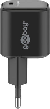 Goobay 65331 oplader til mobil enhed Hovedtelefoner, Mobiltelefon, Smartphone Sort Vekselstrøm Hurtig opladning Indendørs