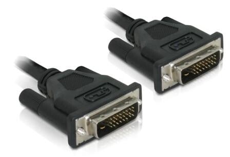 DeLOCK DVI 24+1 Cable 0.5m male/male DVI kabel 0,5 m DVI-D Sort