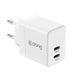 Crong CRG-GNCC35-WHI oplader til mobil enhed Smartphone, Netbook, Laptop, SmartWatch, Strømbank, Universel Hvid Vekselstrøm Hurtig opladning Indendørs