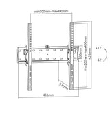 Gembird WM-55T-02 tv-beslag 139,7 cm (55") Sort