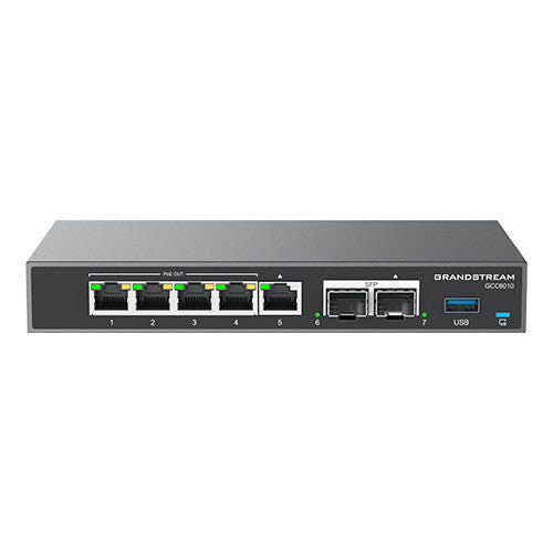 Grandstream Networks GCC6010 netværksswitch Gigabit Ethernet (10/100/1000) Strøm over Ethernet (PoE) Sort, Sølv