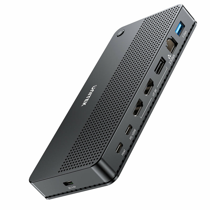UNITEK D1104A01 dockingstation Ledningsført USB4 Sort