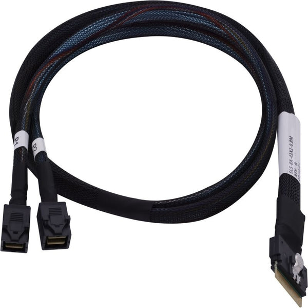 Microchip Technology 2304900-R Serial Attached SCSI (SAS)-kabel 0,8 m Sort