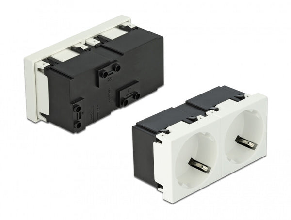 DeLOCK 81322 stikkontakt CEE 7/3 Hvid