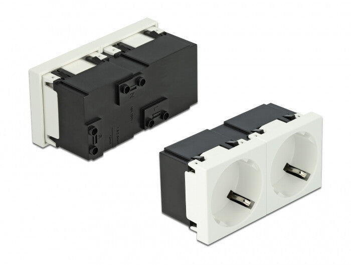 DeLOCK 81322 stikkontakt CEE 7/3 Hvid