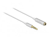 DeLOCK 66072 lydkabel 0,5 m 3.5mm Sølv, Hvid