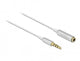 DeLOCK 66072 lydkabel 0,5 m 3.5mm Sølv, Hvid