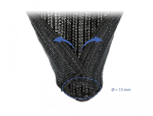 DeLOCK 18909 kabelisolering Flettet muffe Sort 1 stk