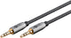 Goobay 65272 lydkabel 0,5 m 3.5mm TRS Sort, Sølv