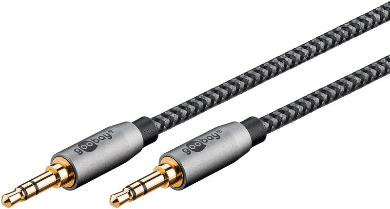 Goobay 65276 lydkabel 5 m 3.5mm TRS Sort, Sølv