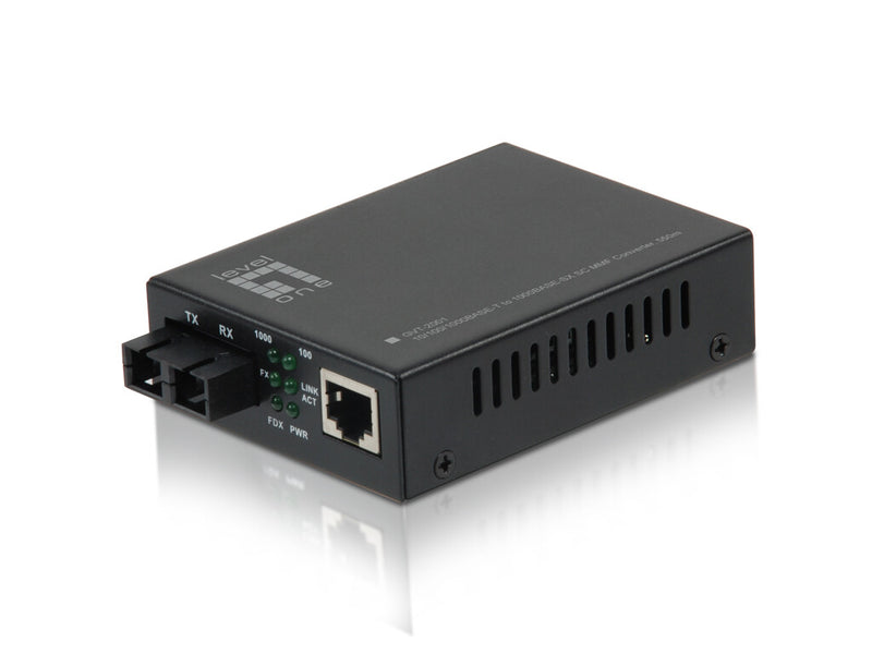 LevelOne GVT-2001 netværksomformer til medie 1000 Mbit/s 850 nm Multitilstand Sort