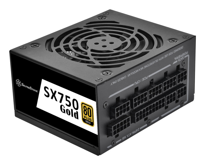Silverstone SX750 Gold enhed til strømforsyning 750 W 20+4 pin ATX SFX Sort