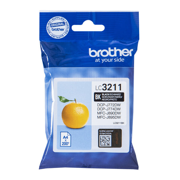 Brother LC3211BK blækpatron 1 stk Original Standard udbytte Sort