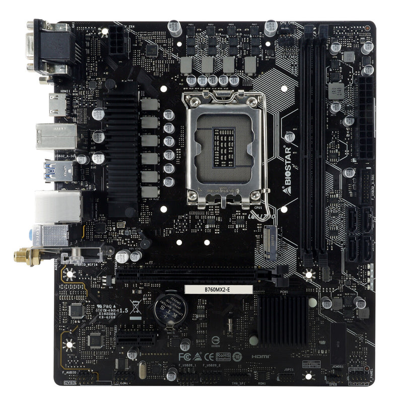Biostar B760MX2-E bundkort Intel B760 LGA 1700 micro ATX