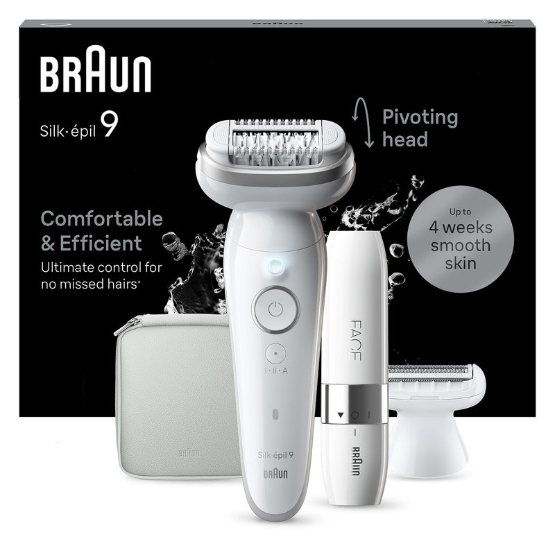 Braun Silk-épil 9 9-341 hårfjerner 40 pincetter Hvid