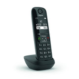 Gigaset AS690HX Analog/DECT-telefon Nummervisning Sort