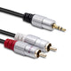 Qoltec 52340 lydkabel 2 m 2 x RCA 3.5mm Sort