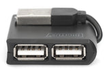 Digitus DA-70217 interface hub 480 Mbit/s Sort