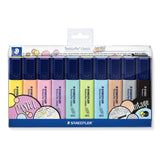 Staedtler 364 C speedmarker 10 stk Mejselspids Sort, Brun, Lyse Blå, Lys grå, Lime, Mint, Fersken, Lyserød, Violet, Gul