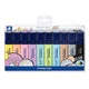 Staedtler 364 C speedmarker 10 stk Mejselspids Sort, Brun, Lyse Blå, Lys grå, Lime, Mint, Fersken, Lyserød, Violet, Gul