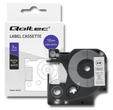 Qoltec 50232 etiketbånd Sort på hvid D1