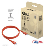CLUB3D CAC-1511 USB-kabel USB 2.0 1 m USB C 0,48 Gbit/sek. 240 W Orange
